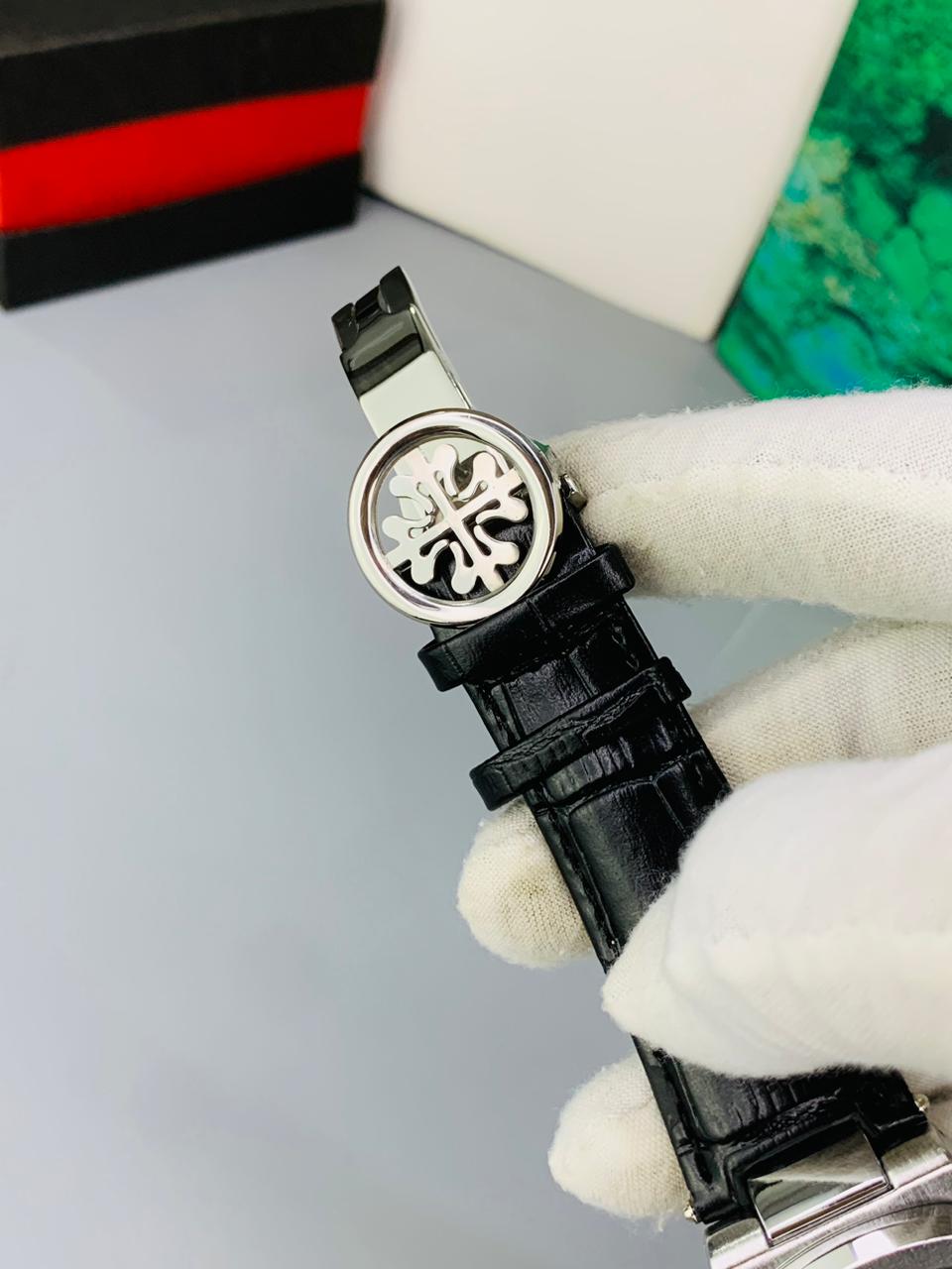 PP Leather Strap ( Black Blue)