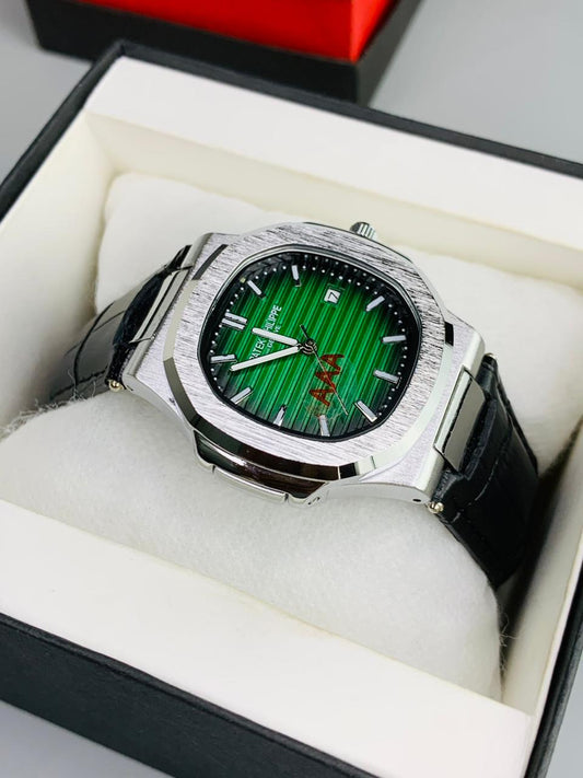 PP Leather Strap (Black Green)