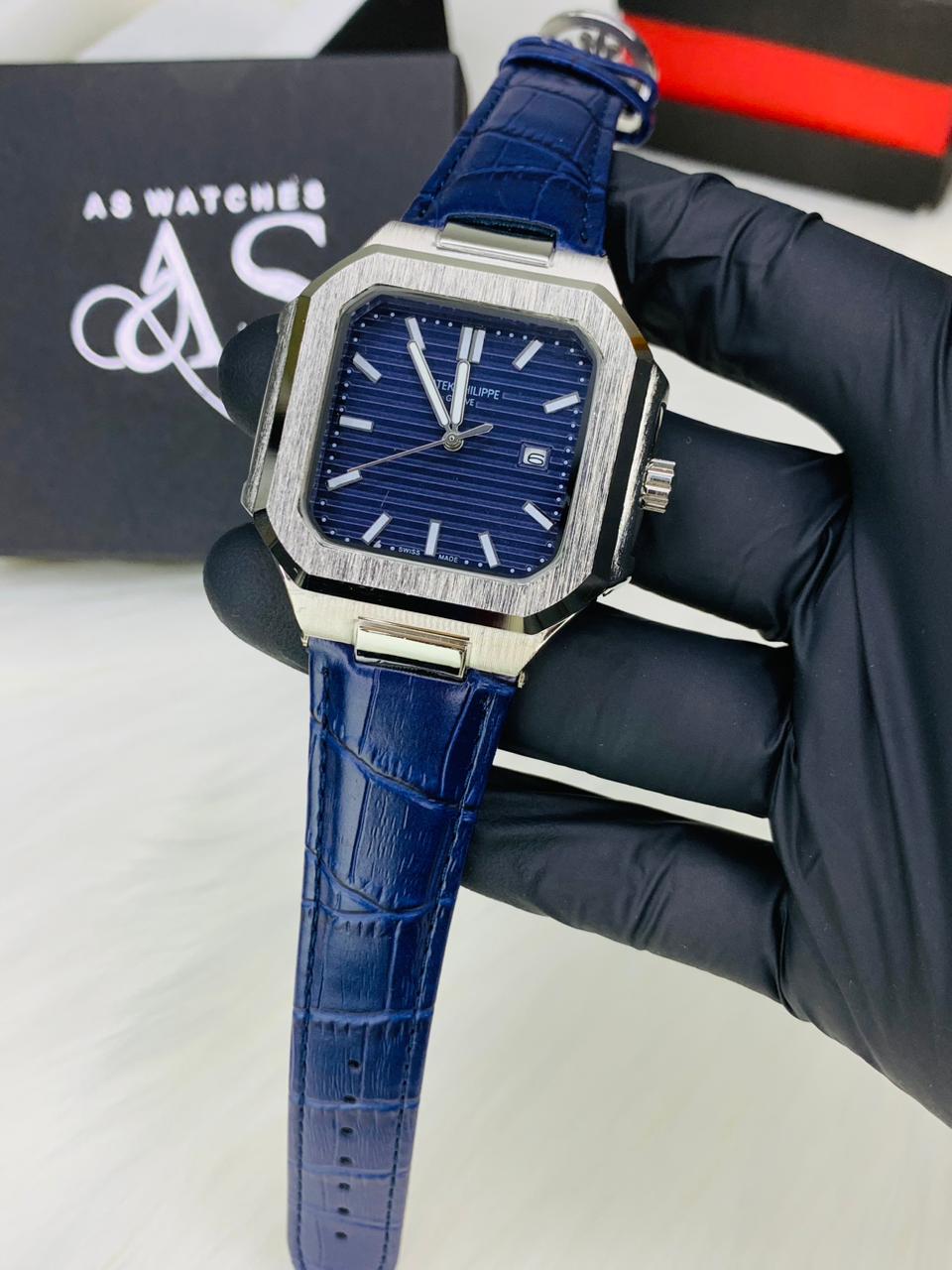 PP SQ Leather Strap (Blue)