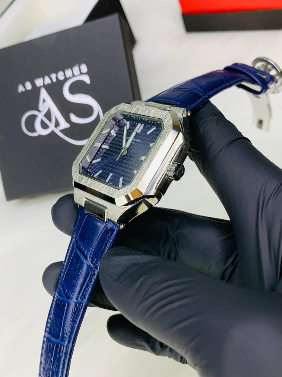 PP SQ Leather Strap (Blue)