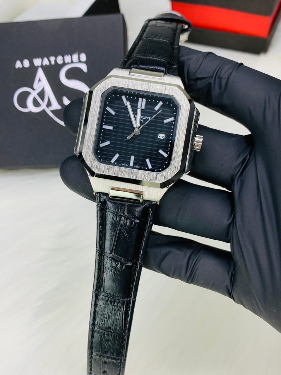 PP SQ Leather Strap (Black)